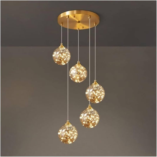 FX LUMINARIO COLGANTE TECHO LED 5 ESFERA 3 TEMPERATURA