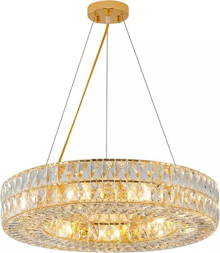 FX LUMINARIO COLGANTE TECHO CIRCULO LED DORADA 45W 3 TEMPERATURA