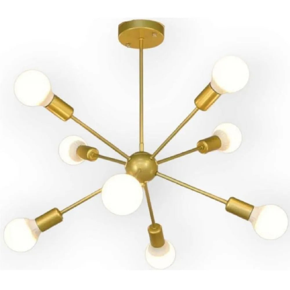 FX LUMINARIO COLGANTE TECHO PARTICULA DORADA 8 FOCO