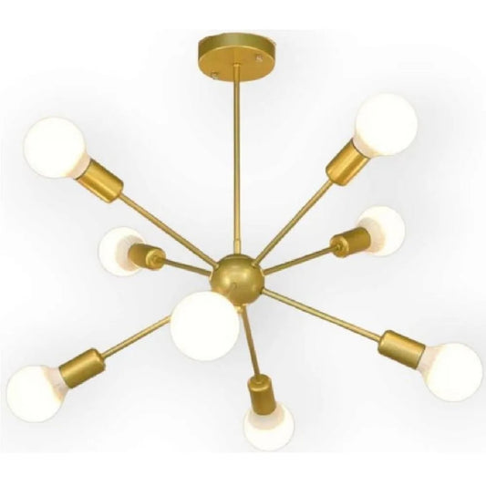 FX LUMINARIO COLGANTE TECHO PARTICULA DORADA 8 FOCO